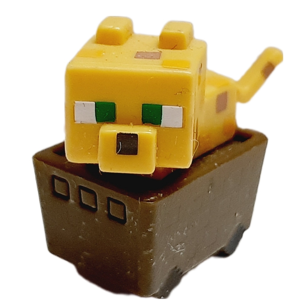 🍒4 for $20🍒 Minecraft Minecart Ocelot in a Cart Mini Action Figure Kids Toy
